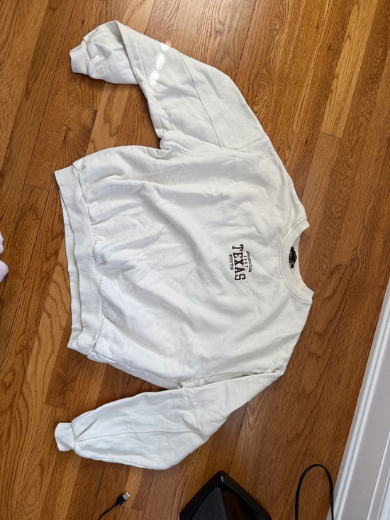 Forever 21 Sweaters - G/FORE White Crewneck Sweater with Small Texas Logo